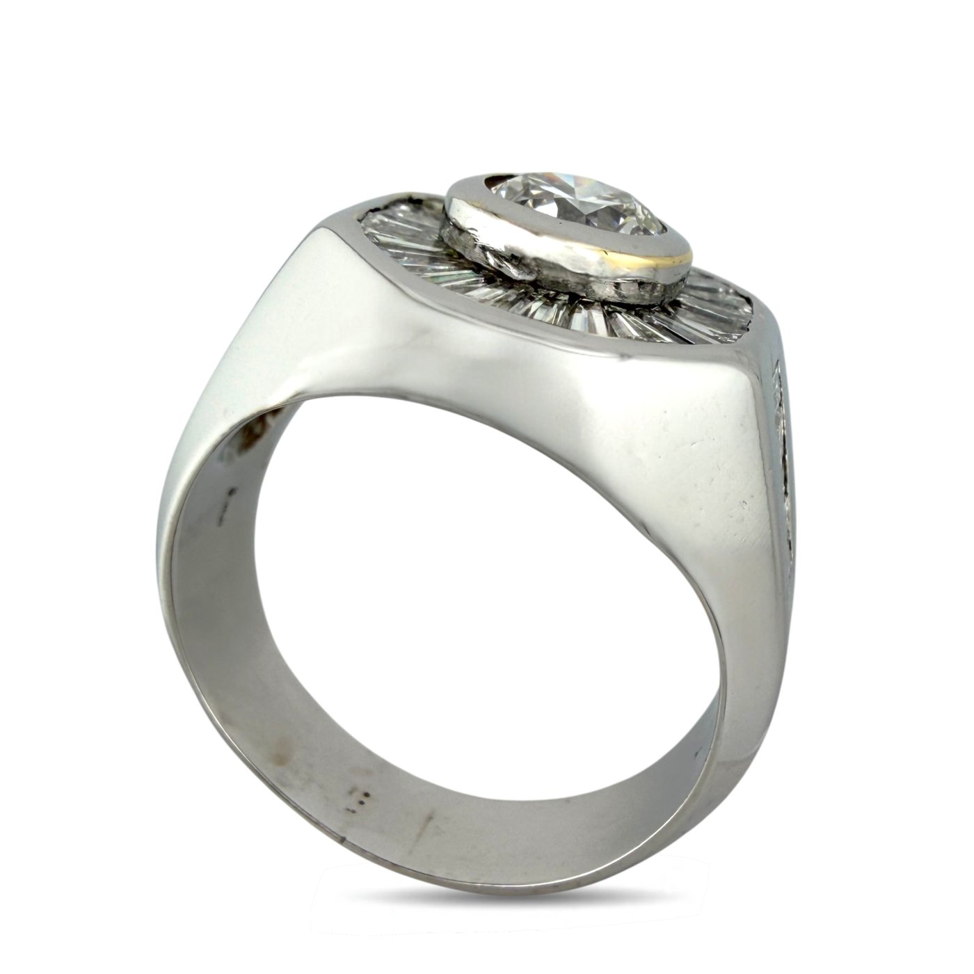 14K White Gold 1.95ct Diamond Statement Ring