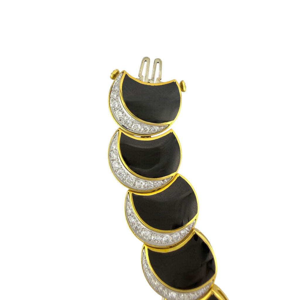Tambetti 18K Yellow Gold 10ct Diamond and Black Onyx Jewelry Suite
