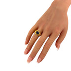 18K Yellow Gold Blue 1.50ct Sapphire Ring, Yellow gold -  1.50ct. tw. Sapphire