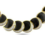 Tambetti 18K Yellow Gold 10ct Diamond and Black Onyx Jewelry Suite