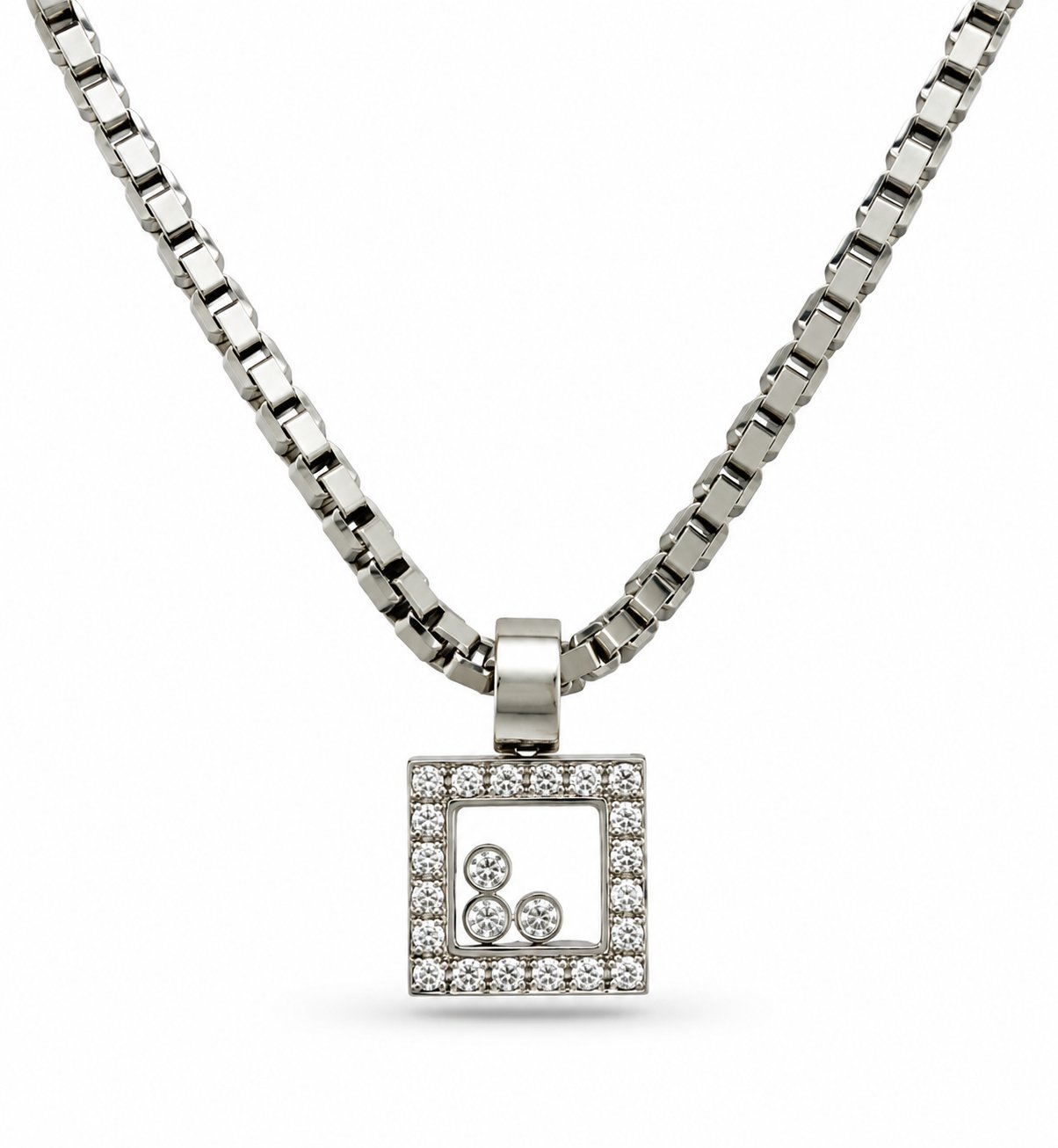 Chopard 18K White Gold 0.60ct Diamond Necklace
