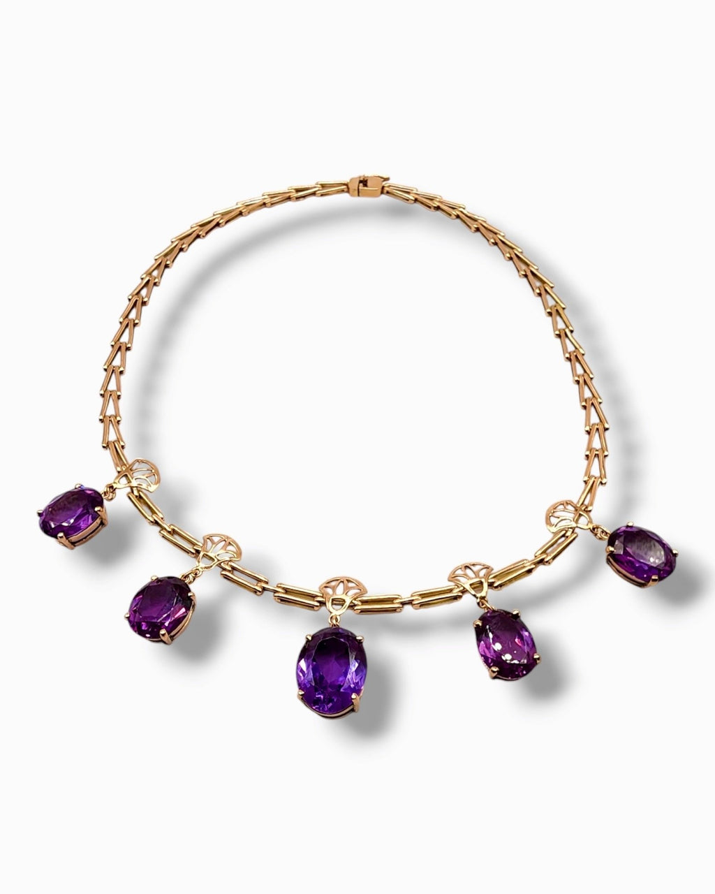 Vintage Gold and Amethyst Women's Necklace
