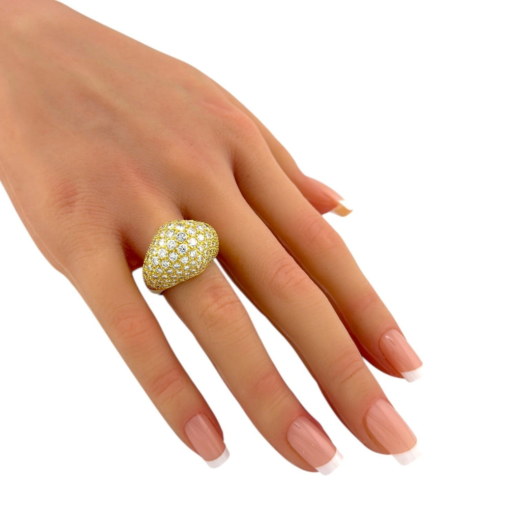 18K Yellow Gold Radiant Cascade 2.62ct Diamond Ring
