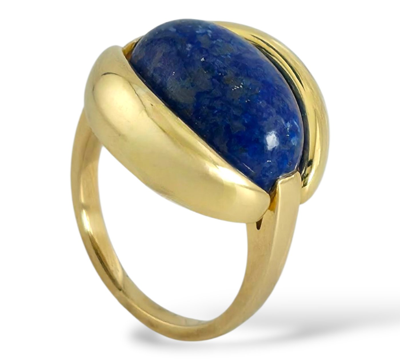 Vintage Cartier 18K Yellow Gold Lapis Lazuli Ring