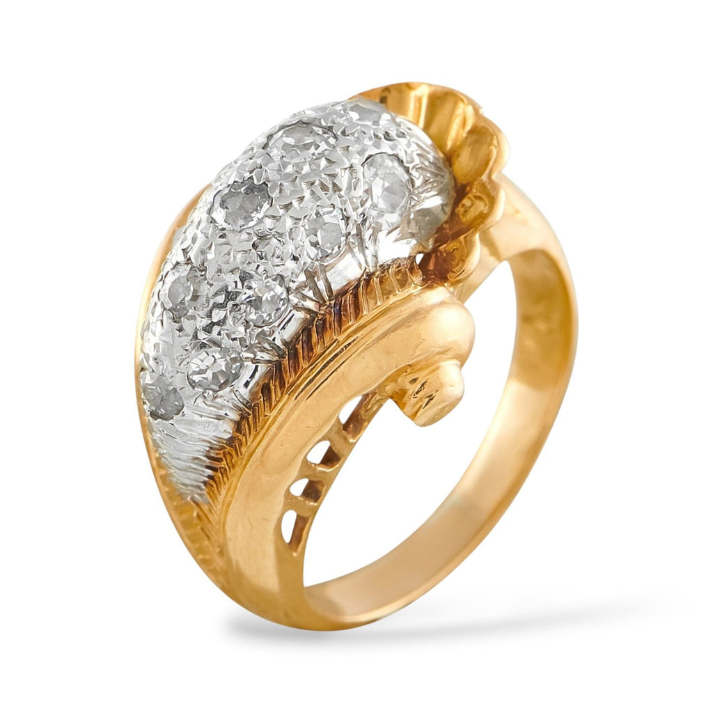 Vintage 18K Yellow Gold and 0.75ct Diamond Ring