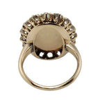14K Yellow Gold Opal and 2.0ct Diamond Ring