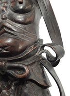 Antique Japanese Meiji Period Bronze Nio Ungyō Guardian Statue Koro (Incense Burner)