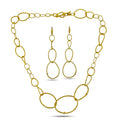 Judith Ripka 18K Yellow Gold 0.25ct Diamond Necklace and Earrings Set