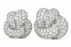 18K White Gold 8.00ct Diamond Huggie Earrings