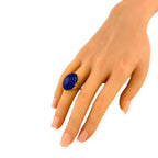 14K Yellow Gold Lapis Lazuli Oval Ring Lapis lazuli