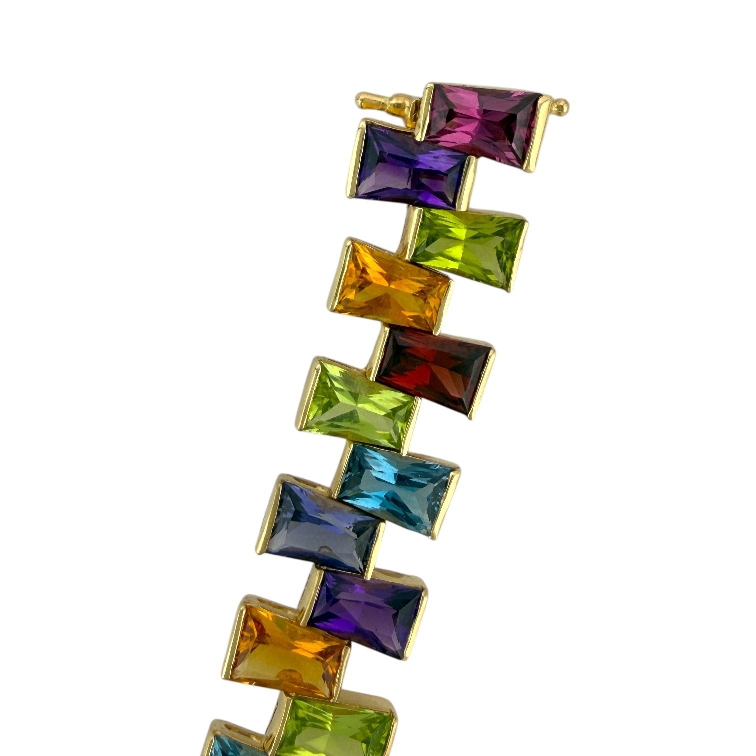 Rainbow 14K Yellow Gold 117.5ct Multi-Gemstone Necklace