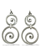 18K White Gold Circular 3.48ct Diamond Earrings