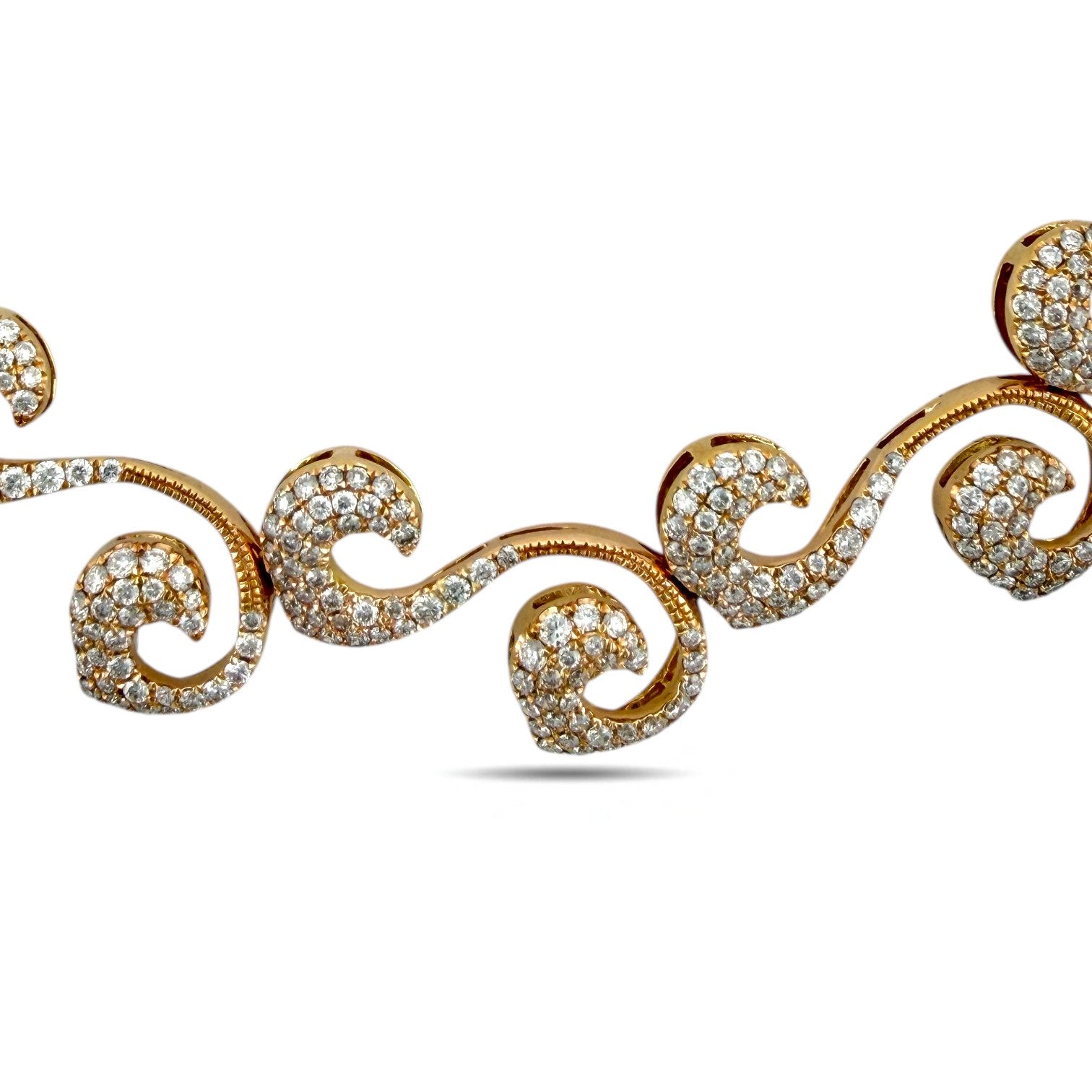 18K Rose Gold 3.06ct Diamond Link Necklace