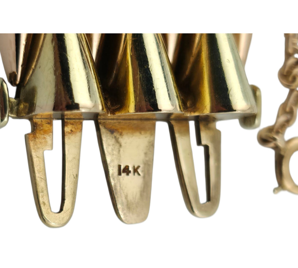 Bronia 14K Two-Tone Retro Gold Bracelet