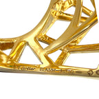 Cartier 18K yellow gold ring band with openwork design and engraved markings
