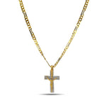 Marzi 18K Yellow and White Gold Crucifix Pendant Necklace