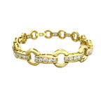 14K Yellow Gold 2.8ct Diamond Link Bracelet