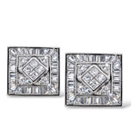 14K White Gold Diamond Earrings