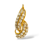 18K Yellow Gold and 3.84ct Diamond Earrings