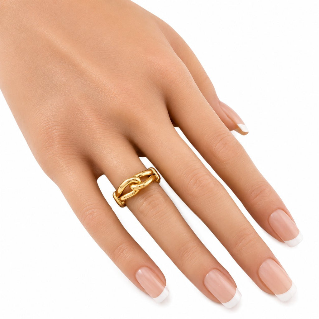 Tiffany & Co. 18K Rose Gold Interlinked Design Ring