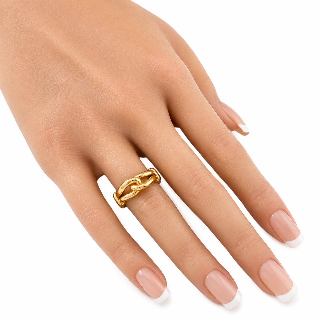 Tiffany & Co. 18K Rose Gold Interlinked Design Ring