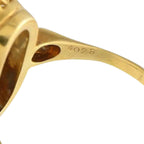 Mikimoto 18K Yellow Gold 0.42ct Diamond and Sapphire Ring