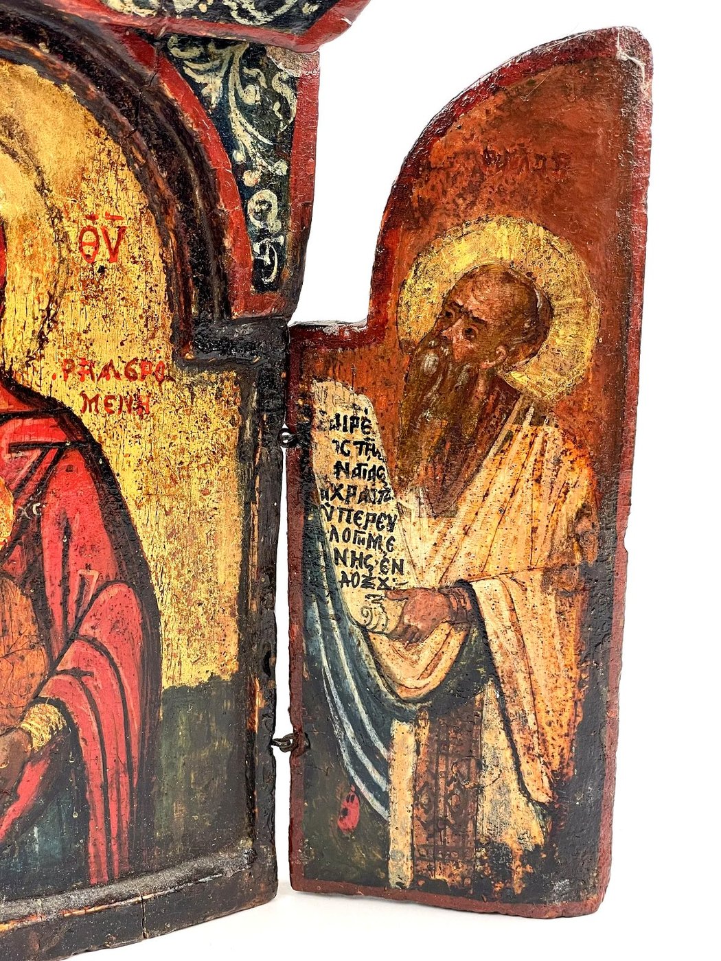 17th Century  Century Antique Greek Triptych Icon