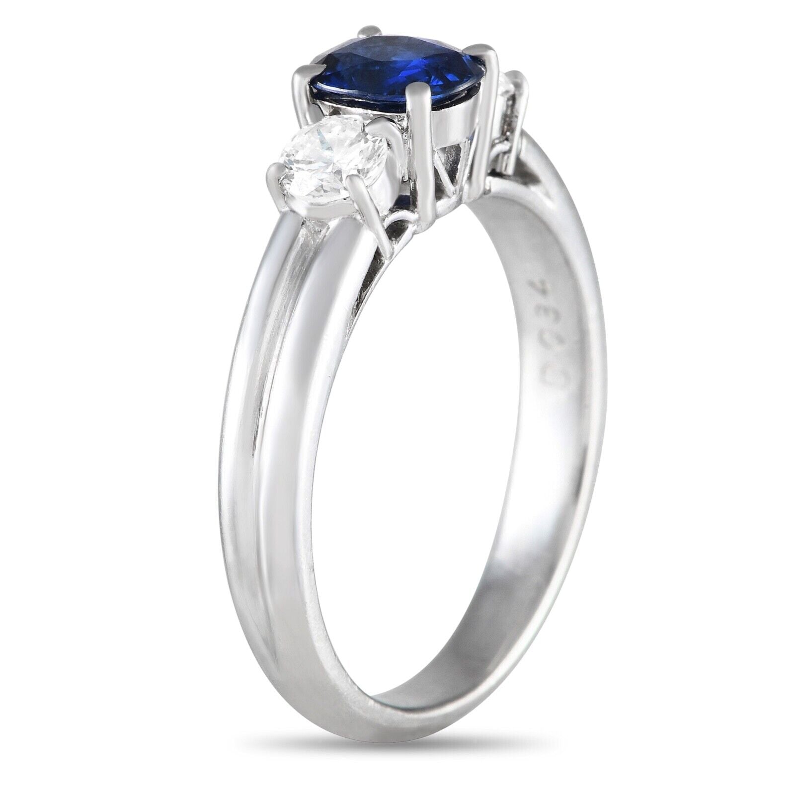 Amazing Platinum 0.34ct Diamond and Sapphire Ring