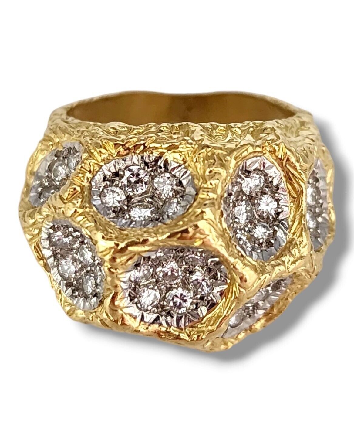 Gorgeous 18k Gold Ring with Diamonds 1.50 Carats