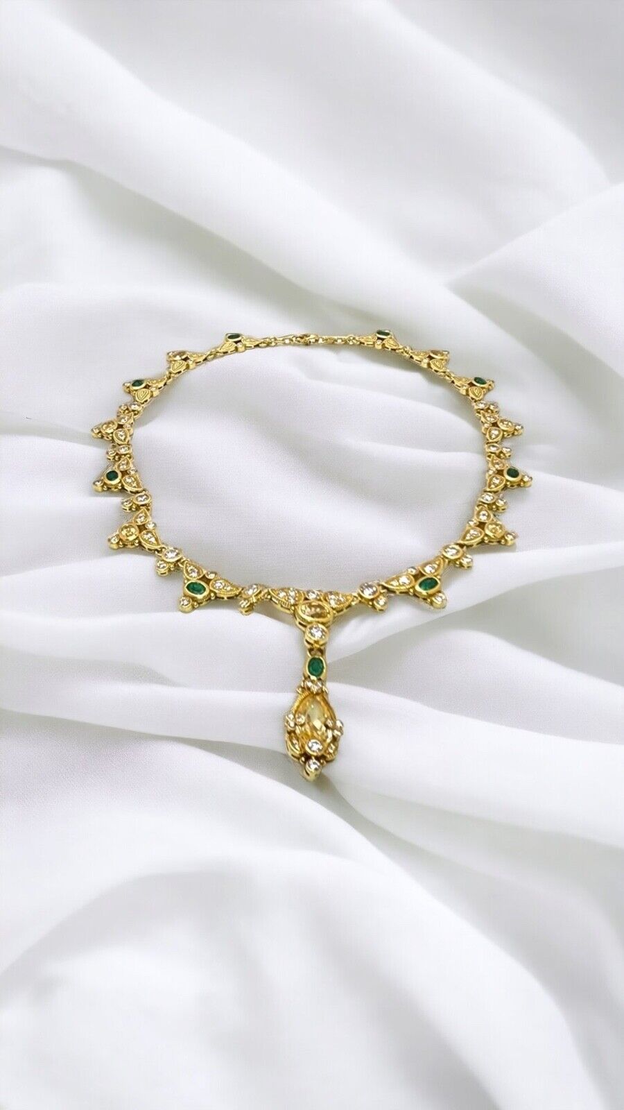 Judit Ripka Gorgeous 18K Gold Diamond Necklace