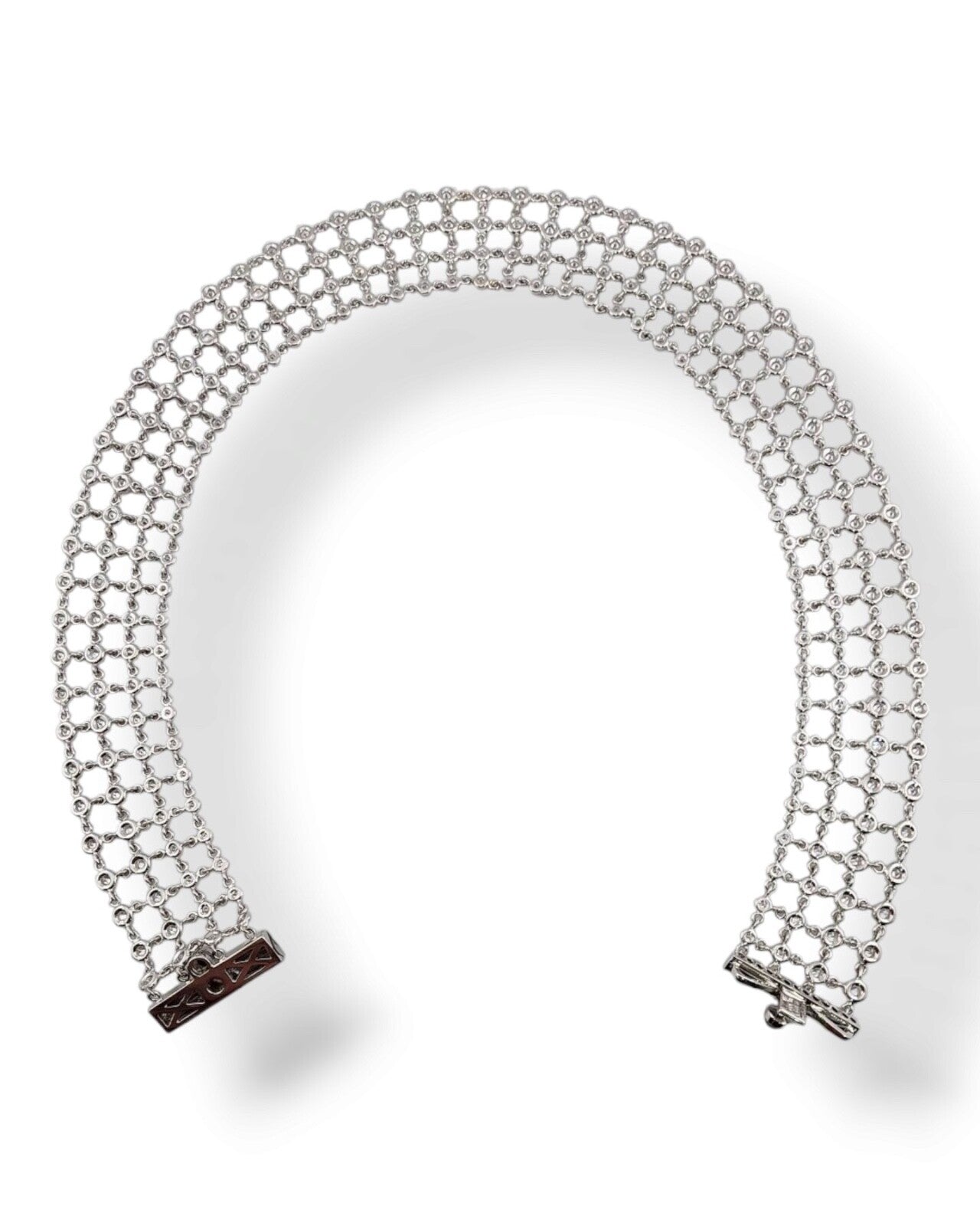 Roberto  Coin 18Kt White Gold and 9.0 Diamond Spider Web Design Necklace