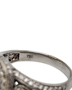 Beautiful 14K Yellow Gold Ring with Central Opal and Surrounding Diamonds 0.60Ct