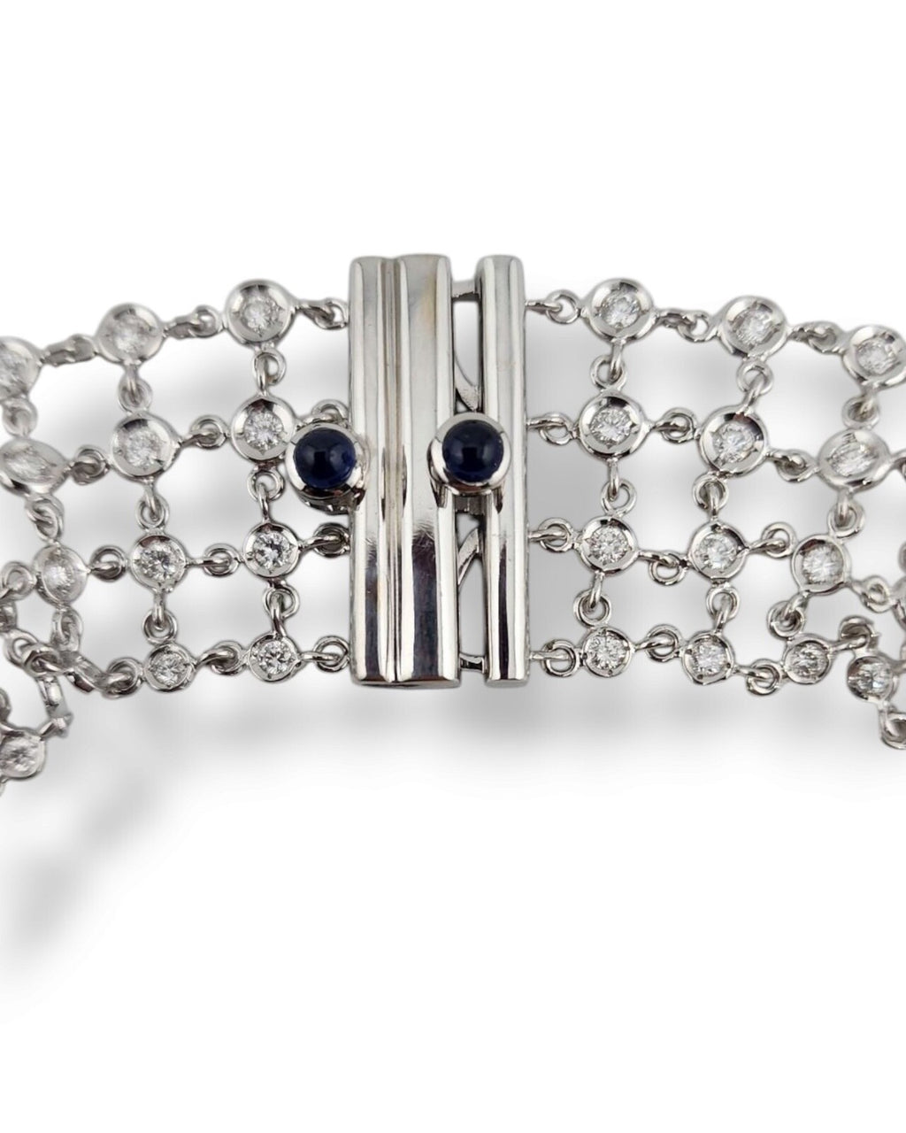 Roberto  Coin 18Kt White Gold and 9.0 Diamond Spider Web Design Necklace