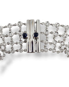 Roberto  Coin 18Kt White Gold and 9.0 Diamond Spider Web Design Necklace