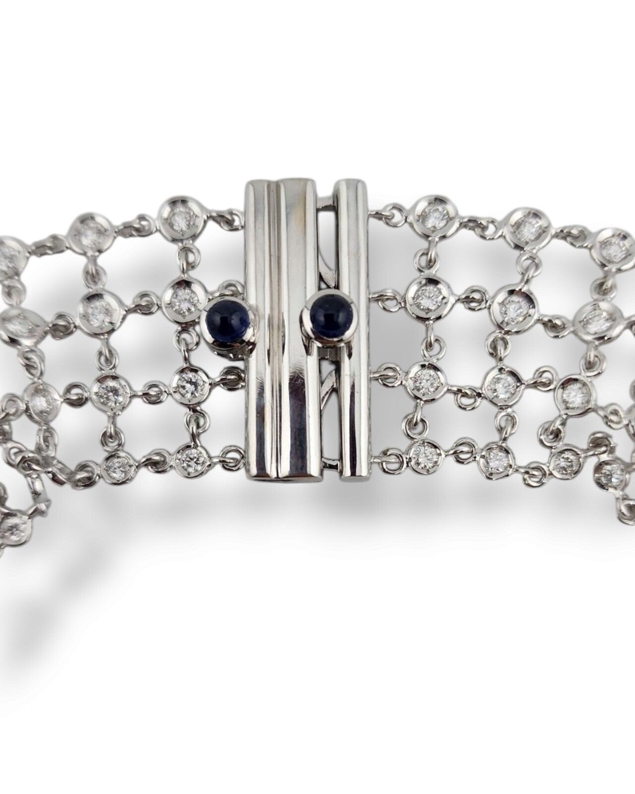 Roberto  Coin 18Kt White Gold and 9.0 Diamond Spider Web Design Necklace