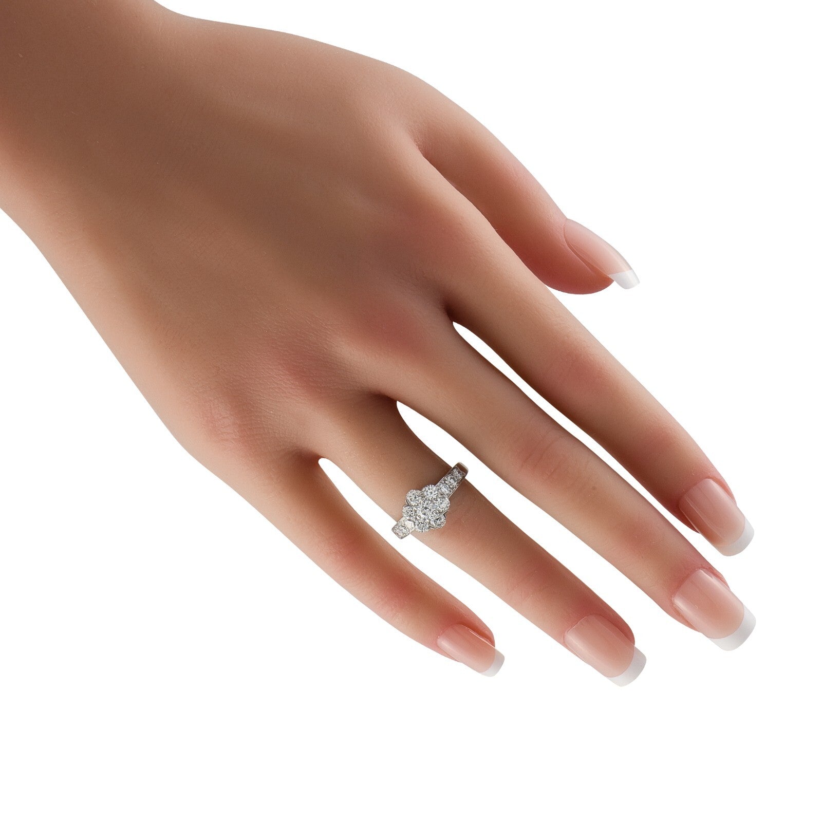 Van Cleef & Arpels Fleurette 18K White Gold 1.25ct Diamond Ring