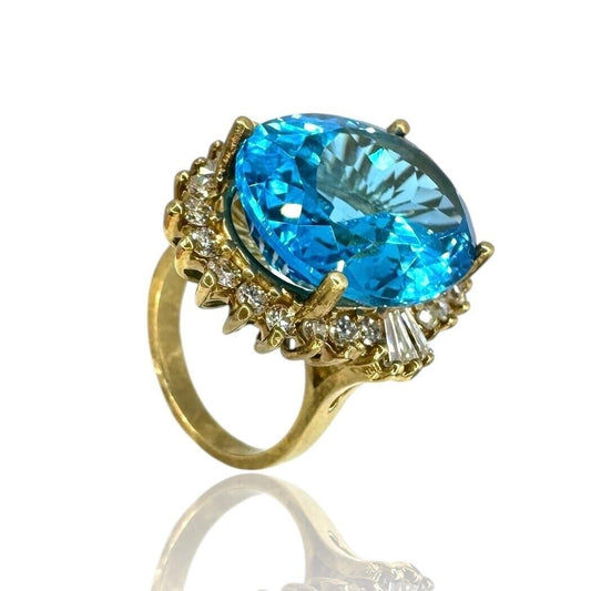 14 Kt. Yellow gold with Diamond Emerald Art Deco Style Handcrafted Ring