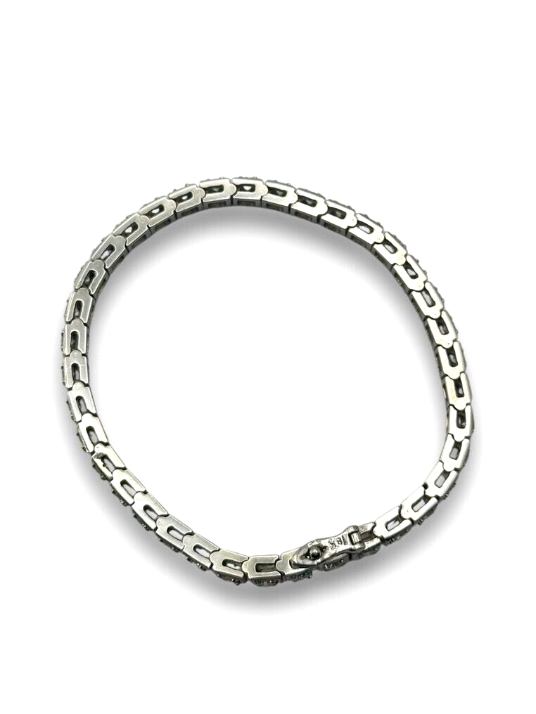 Vintage White 18K Gold and Diamond Bracelet 4.0 Carats