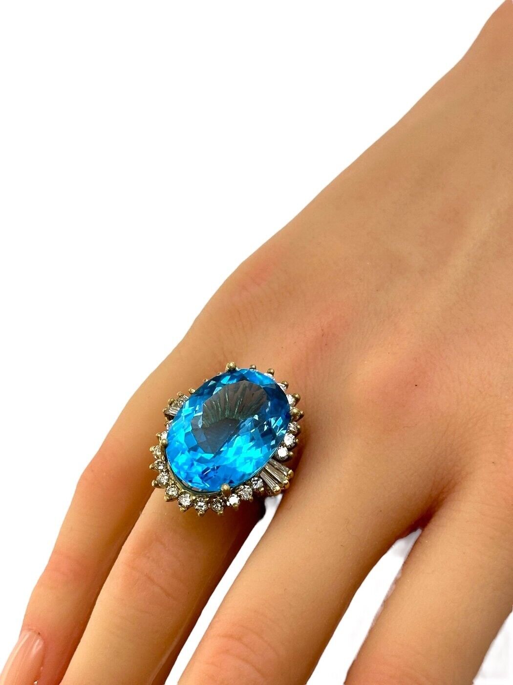 14 Kt. Yellow gold with Diamond Emerald Art Deco Style Handcrafted Ring
