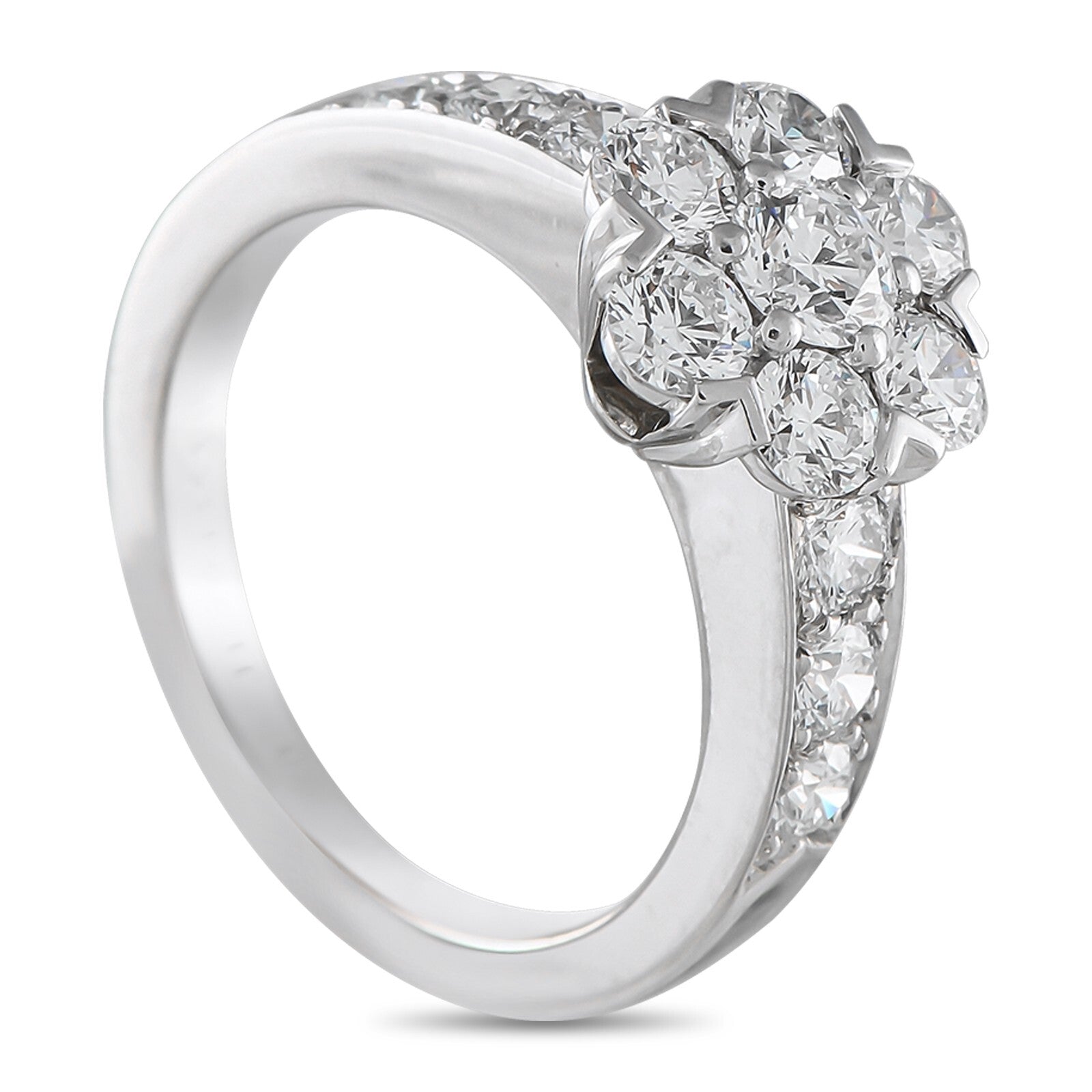 Van Cleef & Arpels Fleurette 18K White Gold 1.25ct Diamond Ring