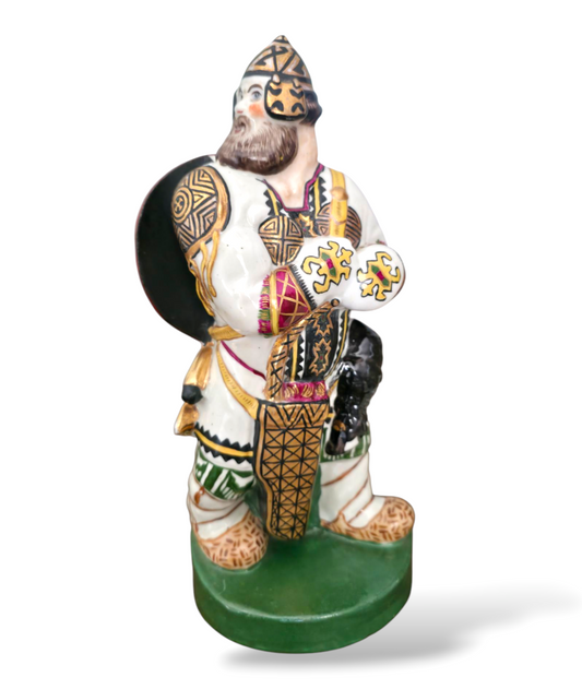 Rare Antique Soviet Porcelain Figures Bogatyr Hero USSR Russian Ukraine