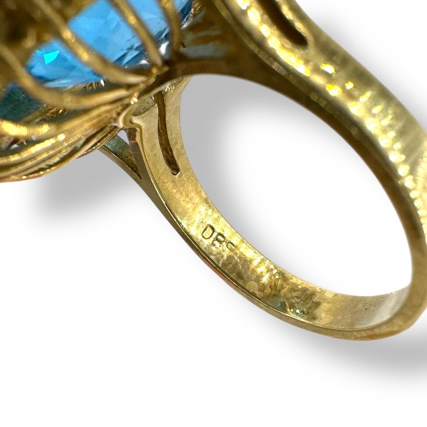 14 Kt. Yellow gold with Diamond Emerald Art Deco Style Handcrafted Ring