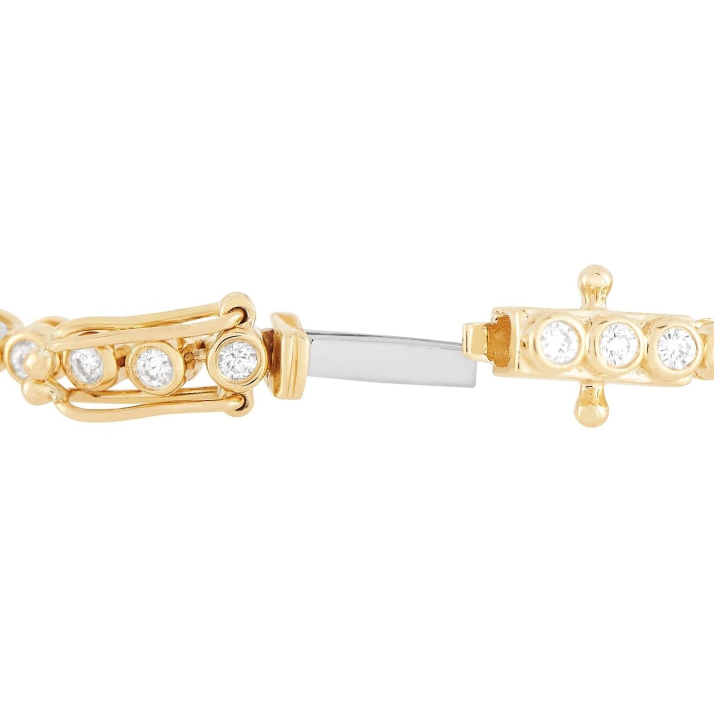 Beautiful 18K Yellow Gold 1.92ct Diamond Evil Eye Bracelet