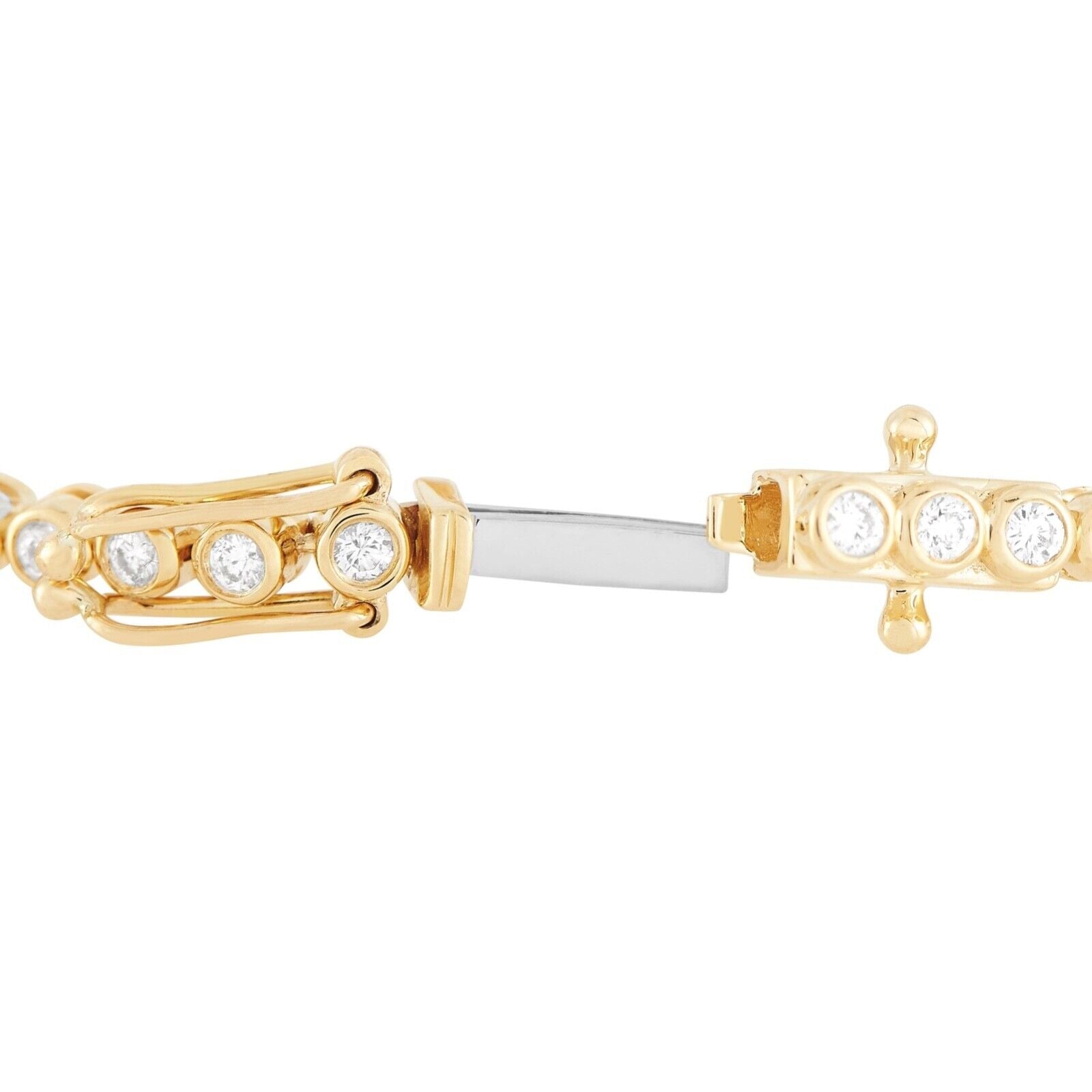 Beautiful 18K Yellow Gold 1.92ct Diamond Evil Eye Bracelet