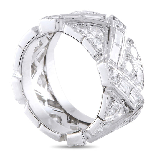 Beautiful Platinum 4.32ct Diamond Band Ring