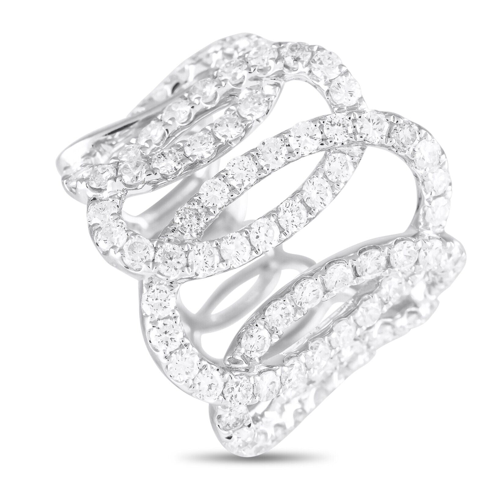 Stanning 18K White Gold 2.20ct Diamond Ring