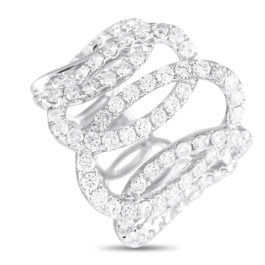 Stanning 18K White Gold 2.20ct Diamond Ring