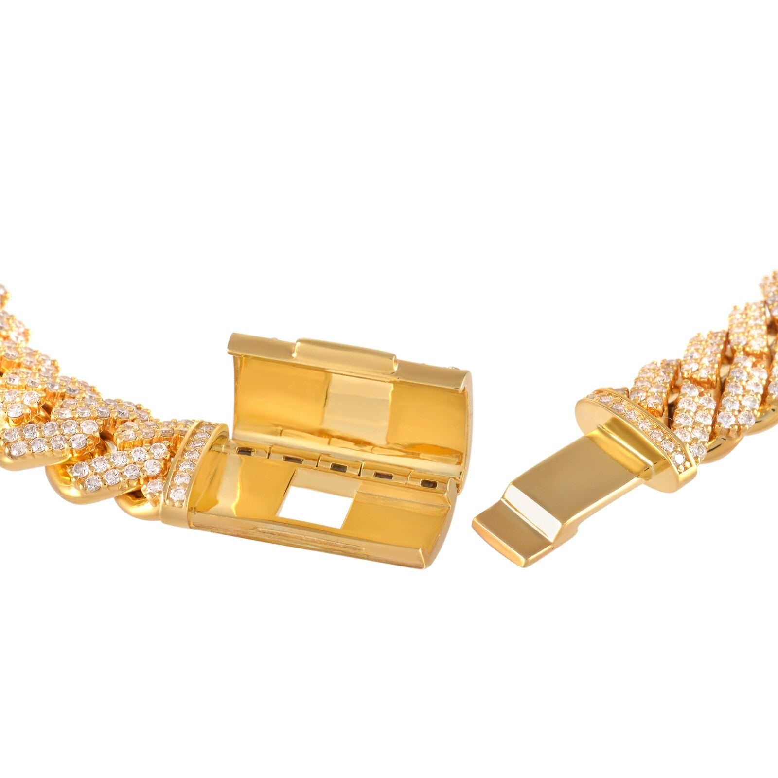 14K Yellow Gold 8.94 ct Diamond Cuban Link Bracelet