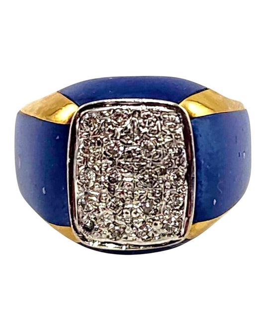 Bellarri 18k Yellow & White  Gold Enameled  Diamond Ring - 0.20ct. tw. Diamond