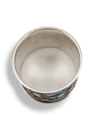 Imperial Russian  Antique 84 Silver & Enamel Napkin Ring 11 Artel